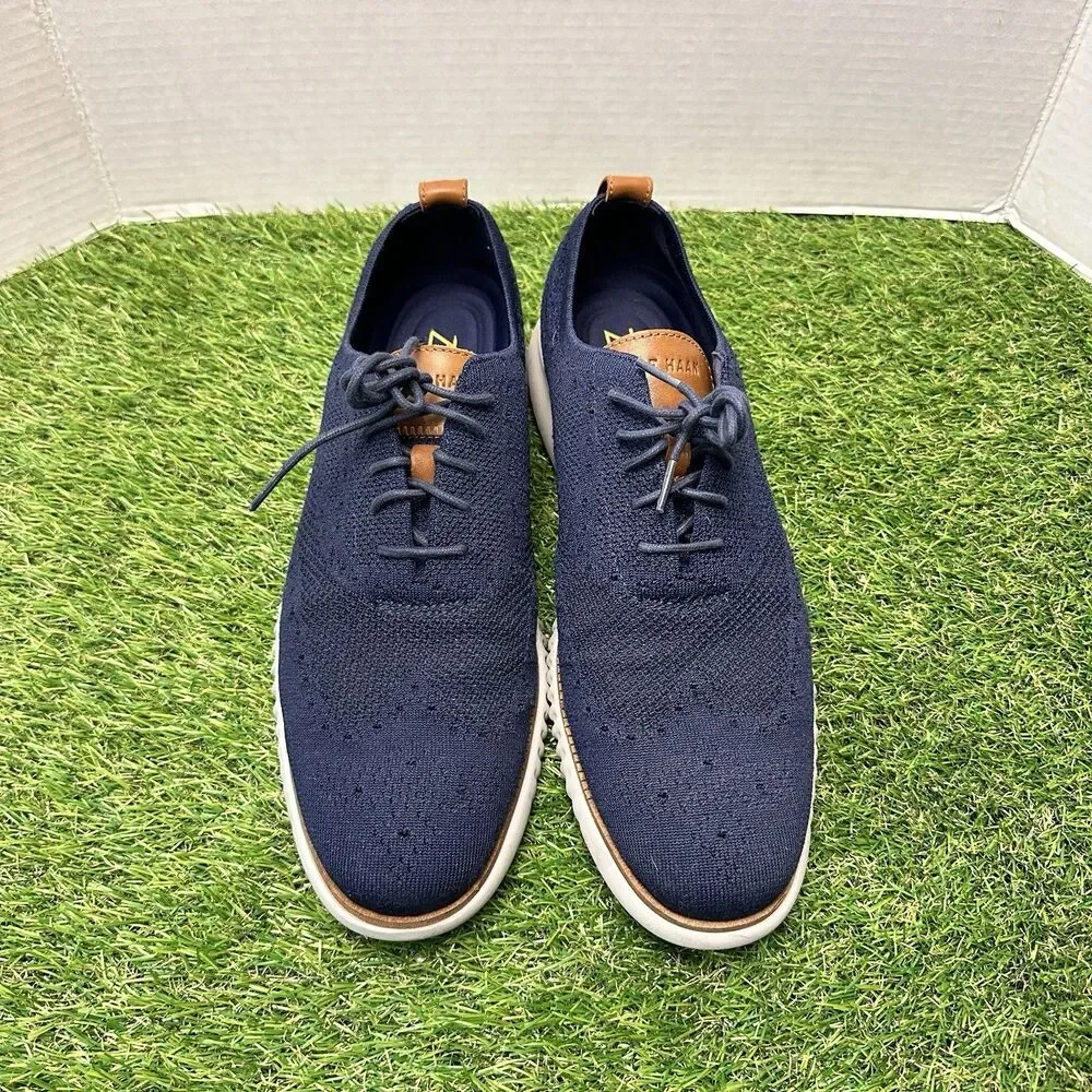 Cole Haan ZeroGrand Stitchlite Mens Size 12M C27569 Marine Blue Casual Oxfords